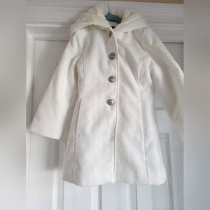 Jessica Simpson Girls Ivory Dress Coat